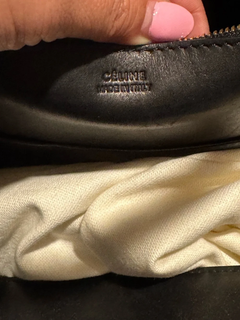 Celine Black/Cream Canvas and Leather Tie Tote - Picture 12 of 13